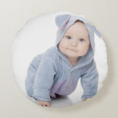 Create Your Own Custom Kids Children Photo Modern ラウンドクッション (裏面)