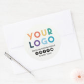 Create Your Own Custom Logo Business Social Media ラウンドシール (封筒)