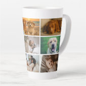 Create your own custom made 9 photo personalized カフェラテマグ (右アングル)