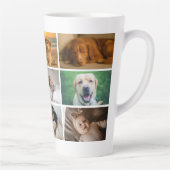 Create your own custom made 9 photo personalized カフェラテマグ (右)