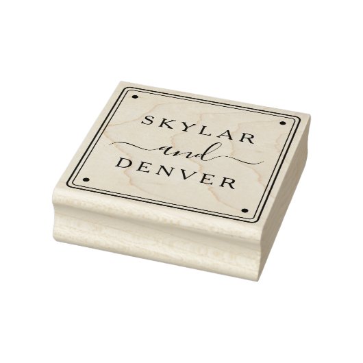 Create Your Own Custom Minimalist Couple's Names ラバースタンプ (スタンプ)