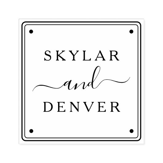 Create Your Own Custom Minimalist Couple's Names ラバースタンプ (インプリント)