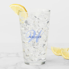 Create Your Own Custom Monogram And Name Blue タンブラーグラス
