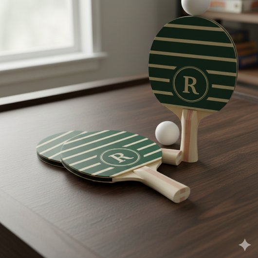 Create Your Own Custom Name Monogram Design 卓球ラケット