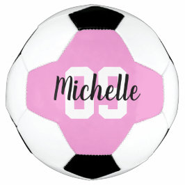 Create Your Own Custom Name Number Pink サッカーボール