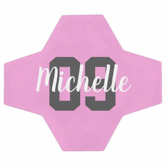 Create Your Own Custom Name Number Pink サッカーボール (フラット)