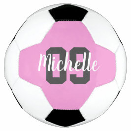 Create Your Own Custom Name Number Pink サッカーボール