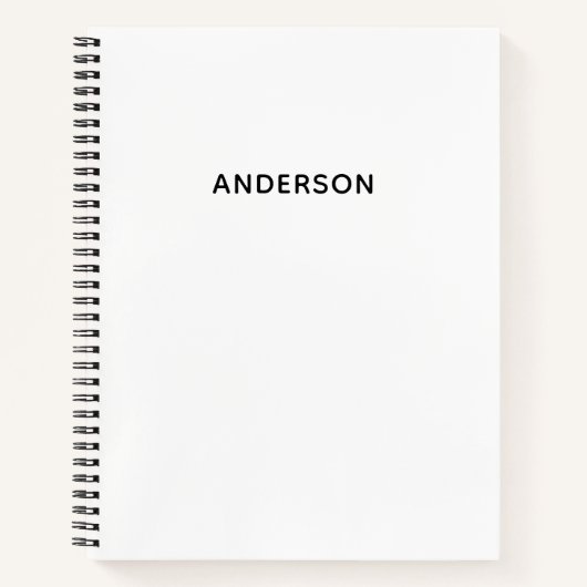 Create Your Own Custom Name Spiral Notebook ノートブック (正面)