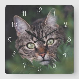 Create Your Own Custom Pet Photo Square Wall Clock スクエア壁時計