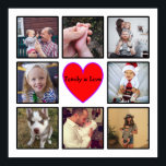 Create Your Own Custom Photo Collage With Text Key ポスター<br><div class="desc">Create your own personalised 8 photo collage keyring with your custom images. Add your favourite, designs, photos or artwork to create something totally unique. To edit this design template, simply upload your own image as shown above. You can choose to remove the image borders and the love heart if you...</div>