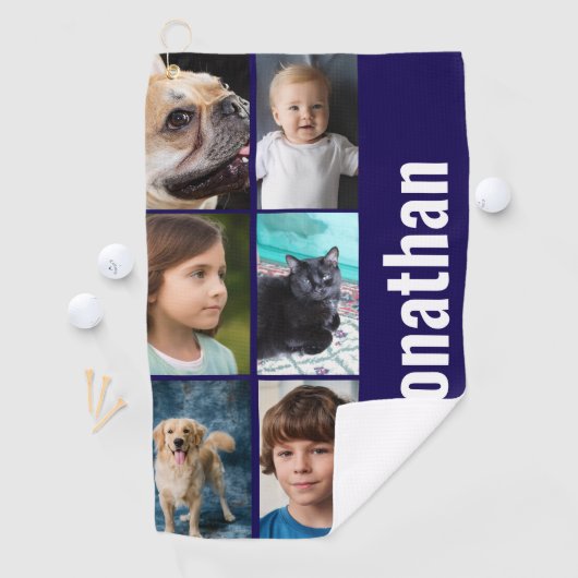 Create your own custom photo men's navy blue ゴルフタオル (インサイチュ)