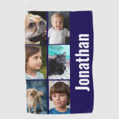 Create your own custom photo men's navy blue ゴルフタオル (正面)