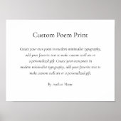 Create Your Own Custom Poem ポスター (正面)
