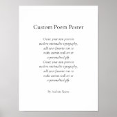 Create Your Own Custom Poem ポスター (正面)