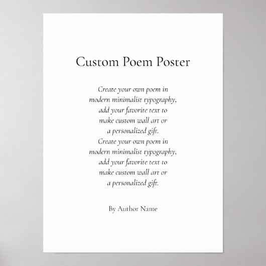 Create Your Own Custom Poem ポスター (正面)