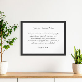 Create Your Own Custom Poem ポスター