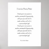 Create Your Own Custom Poem ポスター (正面)