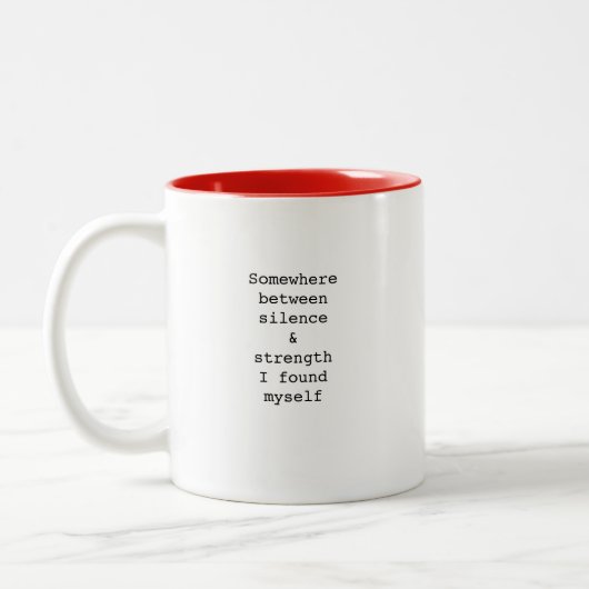 Create Your Own Custom Quote Coffee Mug ツートーンマグカップ (左)