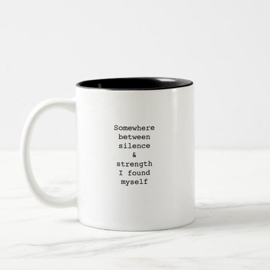 Create Your Own Custom Quote Coffee Mug ツートーンマグカップ (左)