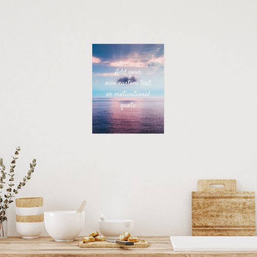 Create Your Own Custom Quote Poster - Pink Clouds ポスター (キッチン)