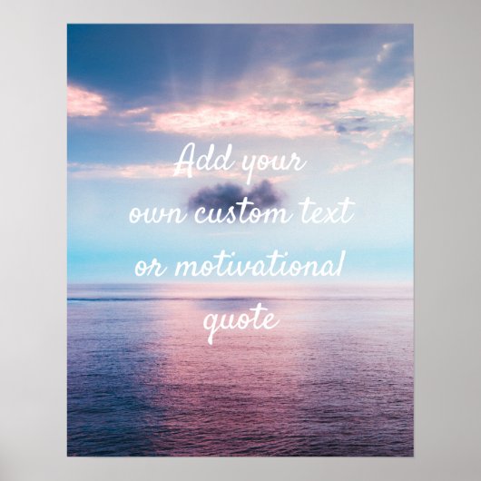 Create Your Own Custom Quote Poster - Pink Clouds ポスター (正面)