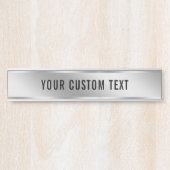 Create Your Own Custom Text Silver Template House サインプレート (正面)