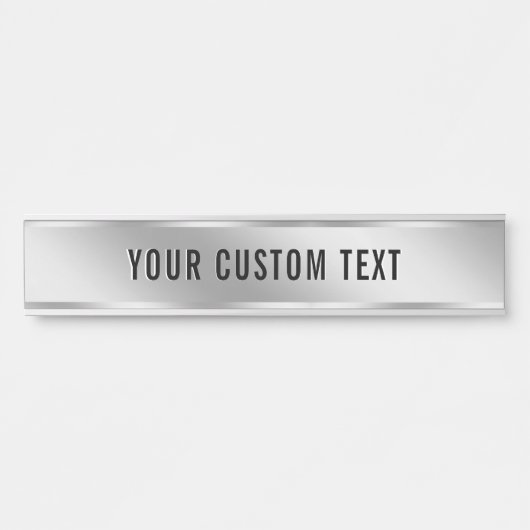 Create Your Own Custom Text Silver Template House サインプレート (正面)