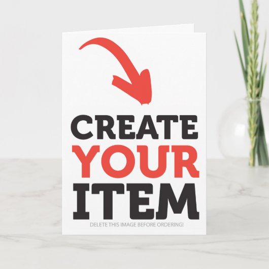 CREATE-YOUR-OWN Custom upload design Christmas カード (正面)