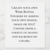 Create Your Own Custom Wine Bottle Labels ワインラベル (シングルラベル)