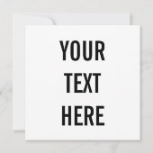 CREATE YOUR OWN - CUSTOMIZABLE BLANK カード (裏面)