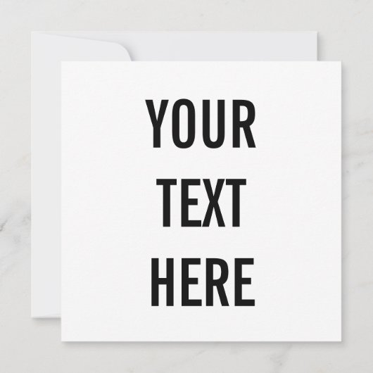 CREATE YOUR OWN - CUSTOMIZABLE BLANK カード (裏面)