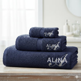 Create Your Own Customize Monogram Color Match バスタオルセット