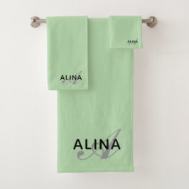 Create Your Own Customize Monogram Color Match バスタオルセット