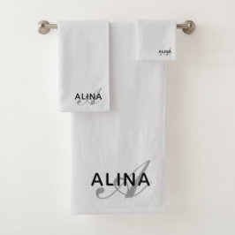 Create Your Own Customize Monogram Color Match バスタオルセット