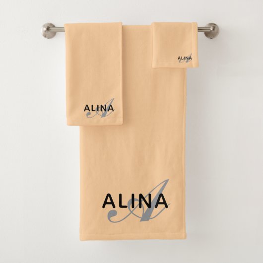 Create Your Own Customize Monogram Color Match バスタオルセット (インサイチュ)