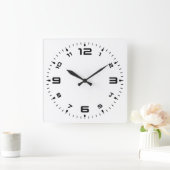 Create Your Own Customize Round  スクエア壁時計 (ホーム)