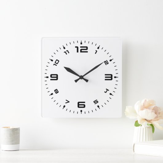 Create Your Own Customize Round  スクエア壁時計 (ホーム)