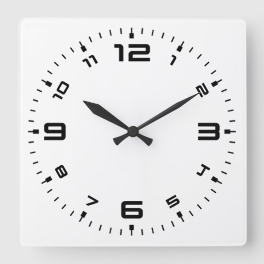 Create Your Own Customize Round  スクエア壁時計 (正面)