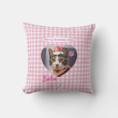 Create Your Own Cute Cat 2 Photo Script Christmas  クッション (正面)