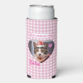 Create Your Own Cute Cat 2 Photo Script Christmas  スリム缶クーラー (Seltzer正面)