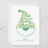 Create Your Own Cute Glitter Santa Christmas Flat シーズンカード (正面)