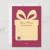 Create Your Own Cute Glitter Santa Christmas Flat  シーズンカード (裏面)