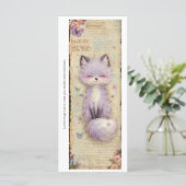 Create Your Own Cute Purple Fox Bookmark Card (スタンド正面)