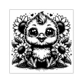Create Your Own Cute Sunflower Garden Chick ラバースタンプ (インプリント)