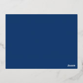 Create Your Own dark blue 箔シーズンポストカード (裏面)