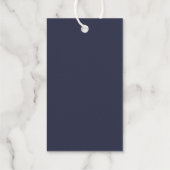 Create Your Own dark gray blue customizable ギフトタグ (裏面)