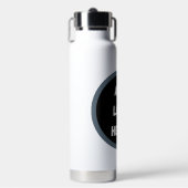 Create Your Own dark gray blue personalized ウォーターボトル (正面)