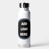 Create Your Own dark gray blue personalized ウォーターボトル (左面)