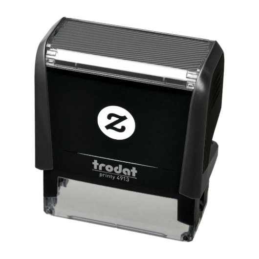 Create Your Own dark gray blue personalized セルフインキングスタンプ (商品)