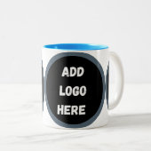 Create Your Own dark gray blue personalized ツートーンマグカップ (正面右)